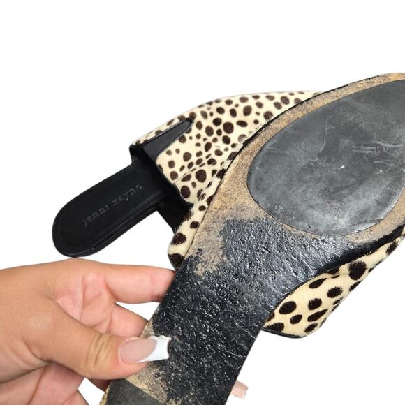 Jenni Kayne Pony Hair Leopard Print Mules Size: 38 - Picture 5 of 7